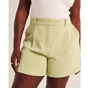Abercrombie & Fitch Green Crepe Tailored Shorts Sz S